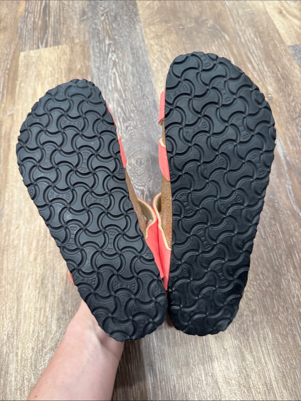 Like new, Birkenstocks (Birki’s), size 7 (38), coral - Picture 6 of 6
